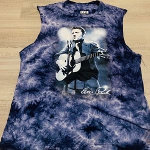 Elvis Presley tie die tank top